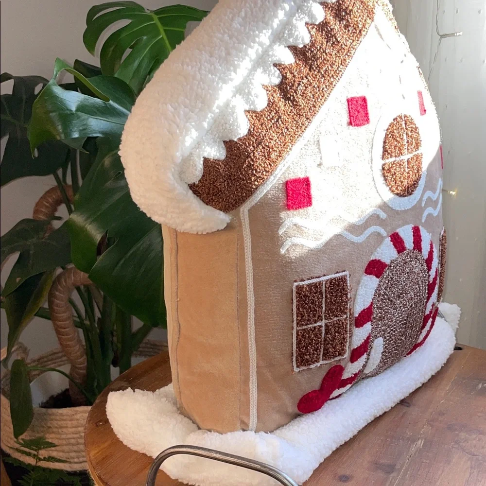 Tommy Bahama Festive Gingerbread House Pillow